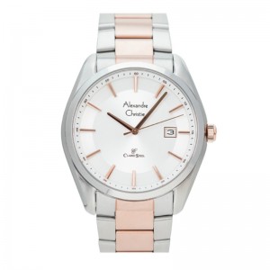 Alexandre Christie AC 8648 Silver Rosegold White Man MDBTRSL